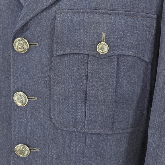 Vintage Siebler Custom Luxury Tailored Military Jacket Mens Medium 1951 USA Blue - Picture 6 of 16